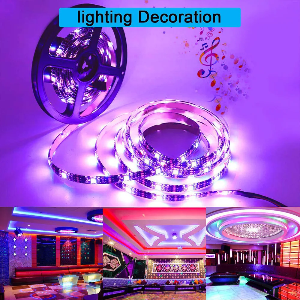 Luces Led Para Casa 12V 5M indoor 2835 5050 SMD RGB Tiras De Luces Leds Smart Strip Light Outdoor Barras De Luz LEDs