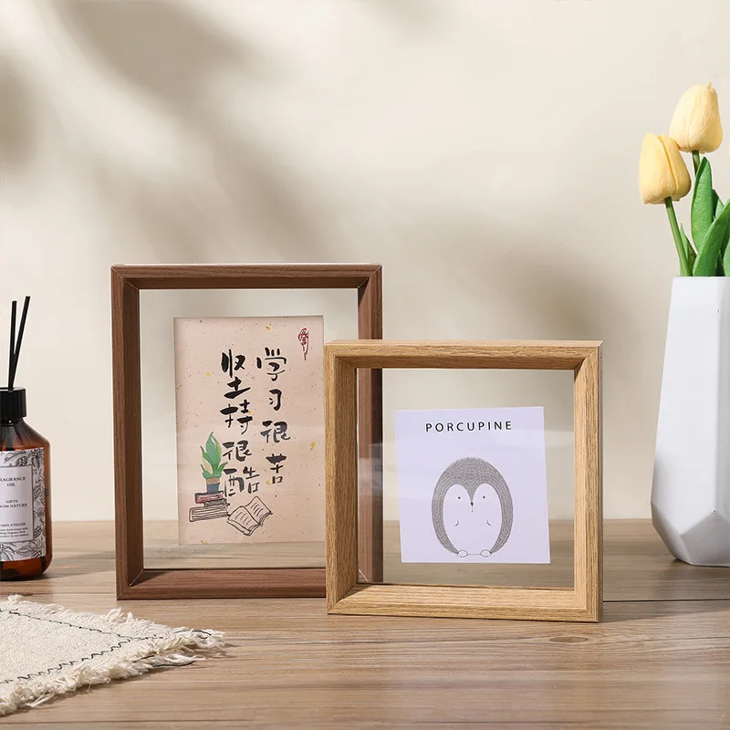 Modern simple double-sided transparent picture frame pendulum  picture frame hanging wall photo wall photo studio frame
