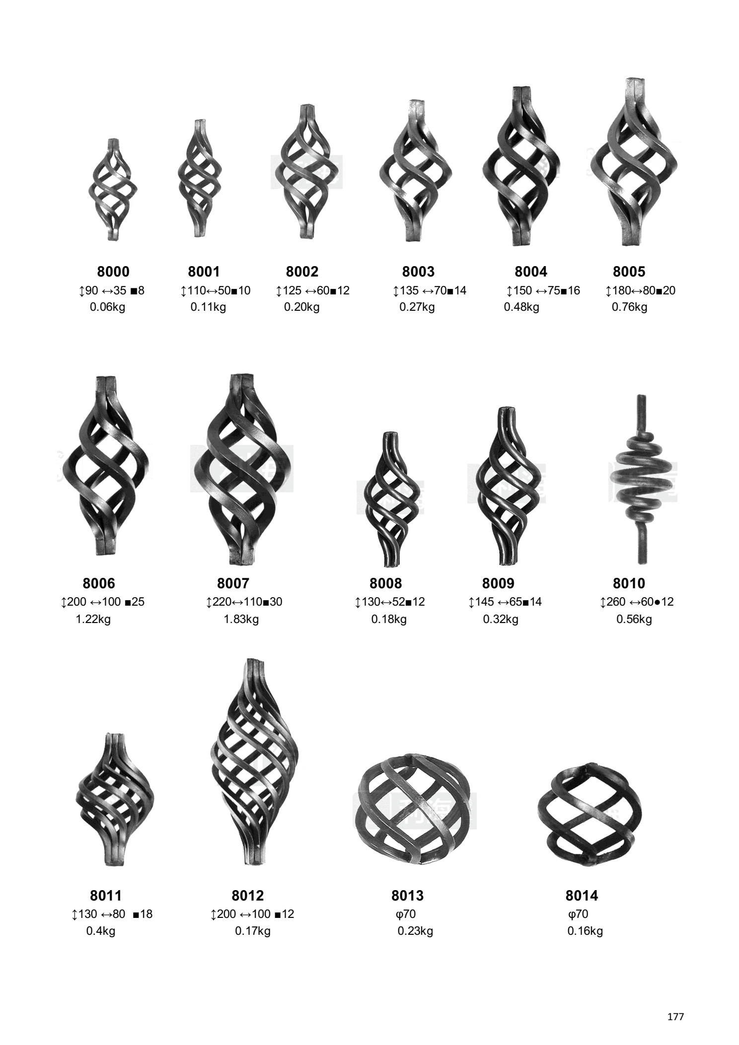 Onion Baskets ornamental wrought iron components for stair railing handrail balustrade parts