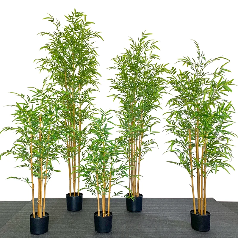 Искусственные бамбуковые растения бонсай, дерево, искусственные растения, пластиковые уличные искусственные бамбуковые деревья, Шелковый забор
