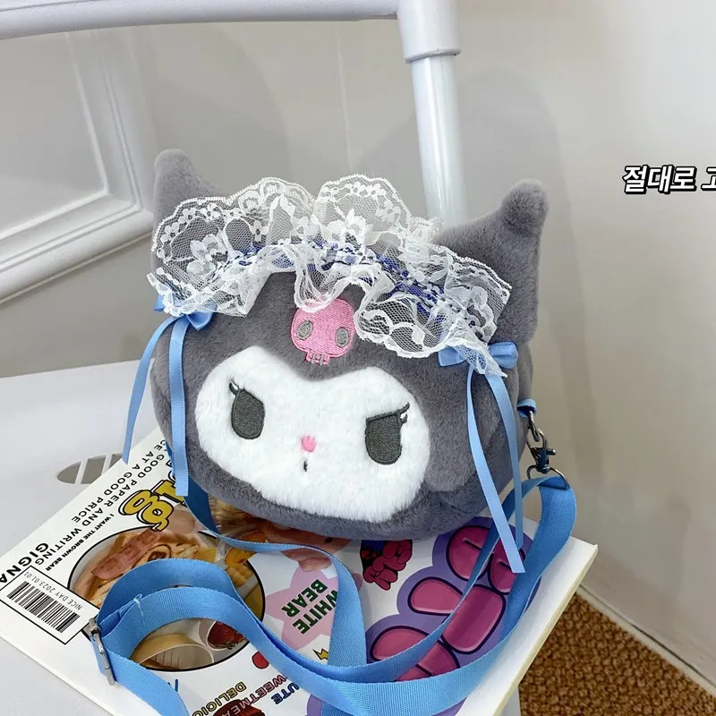 wholesale kawaii women handbags girls portable canvas cute shoulder bag fashion kids jk kitty kuromi plush cartoon bags