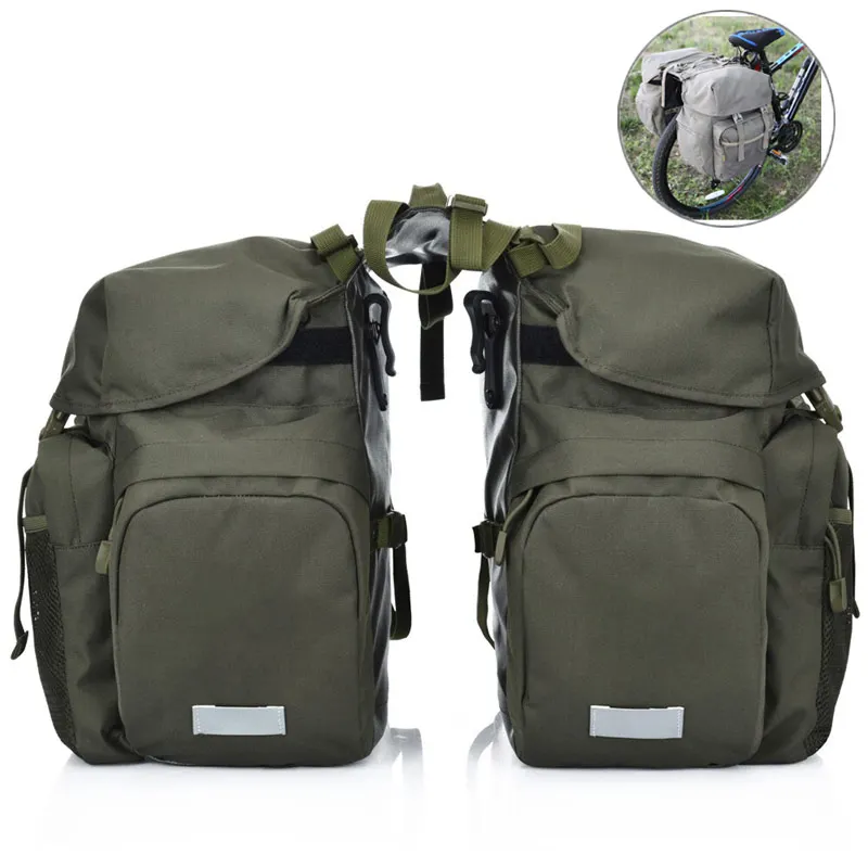 Large capacity waterproof saddle bike trunk bag waterproof bicycle pannier bag with rain cover