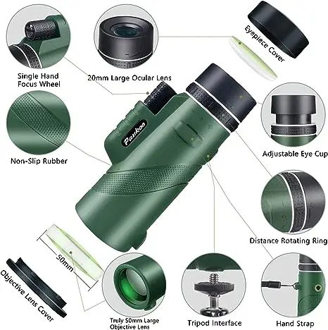 Outdoor Camping High Quality Handheld HD Telescope Camera 40X60 Powerful monocular waterproof fogproof Spyglass for Hunting