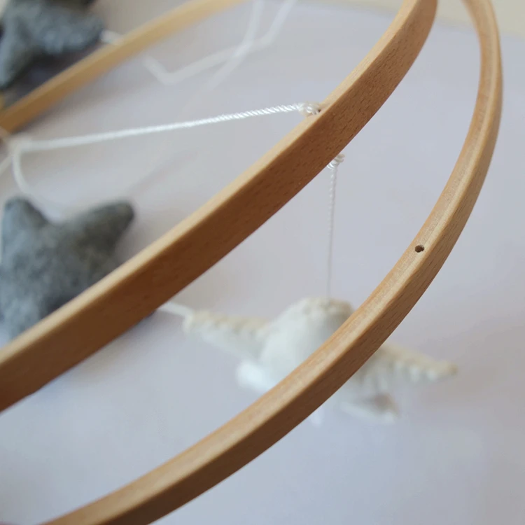 wholesale dream catcher floral wreath macrame baby crib mobile wood ring craft round unfinished beech wooden hoop