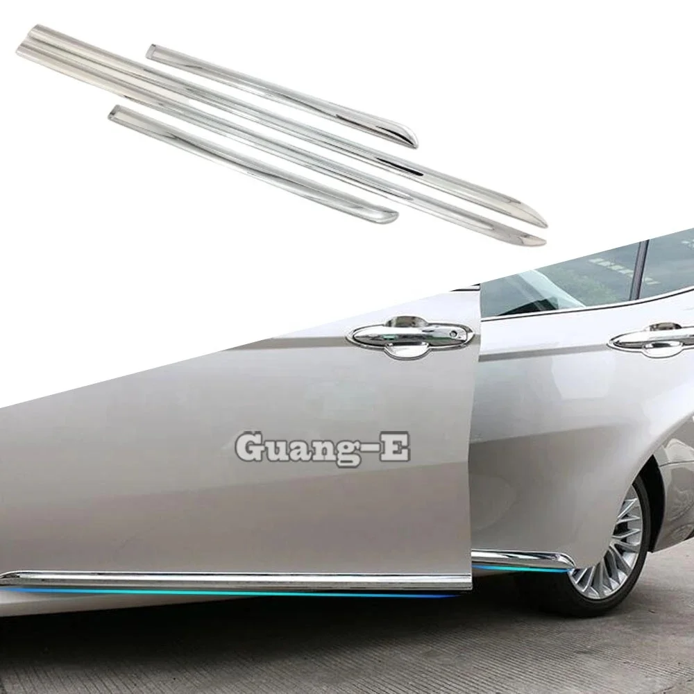 OEM Car Door Side Body Molding Strip Protector Trim Moulding Guard ABS 4PCS Door Moulding Trim For Toyota Camry XV70 2018 -2021