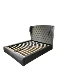King Size Upholstered Bed Diamond Tufted Headboard Bedroom Furniture bed Sets With Platform Frame bed