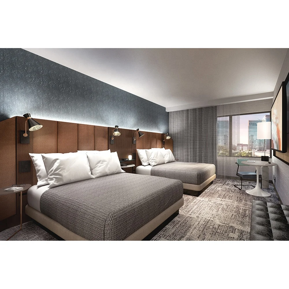 Tempo By Hliton Relaxing Hotel Guest Room Furniture King Premium Hotel Bedroom Sets