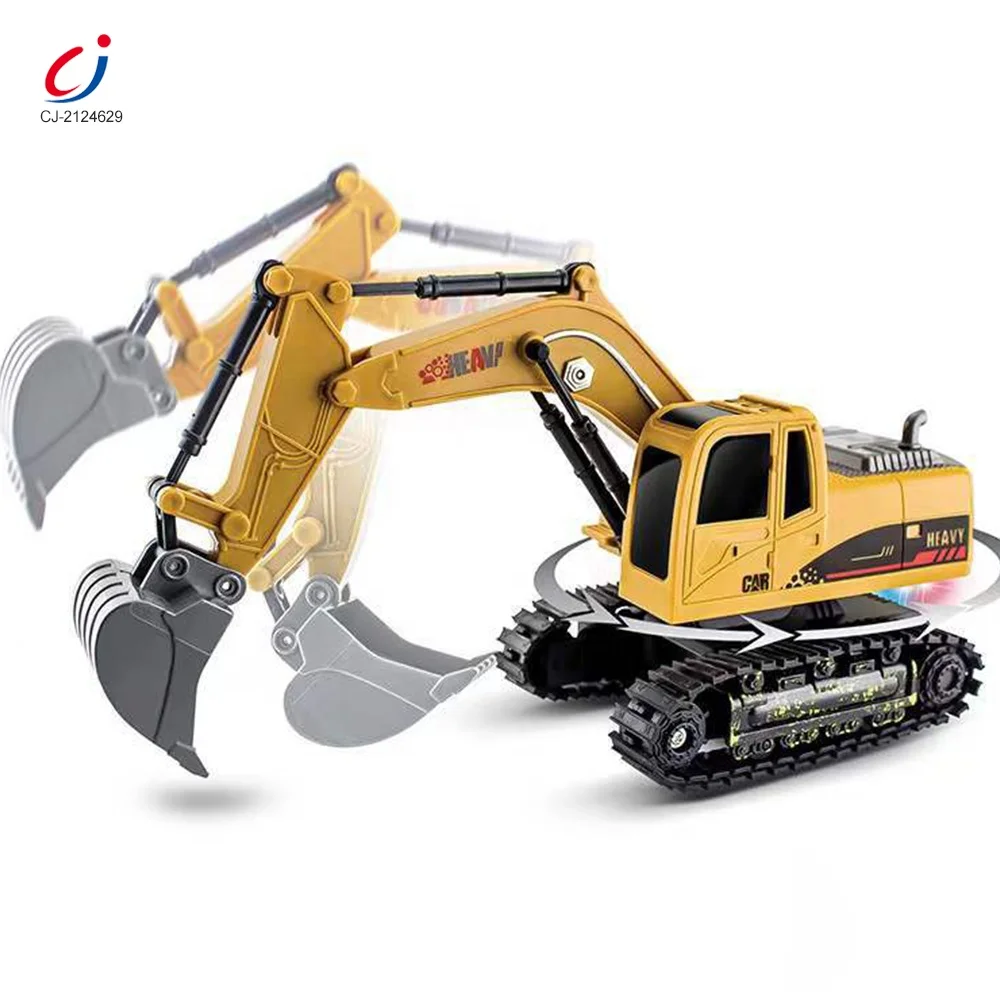 Chengji kids 1:24 2.4G 6 channel radio rc simulation mini engineering car remote control excavator truck toy