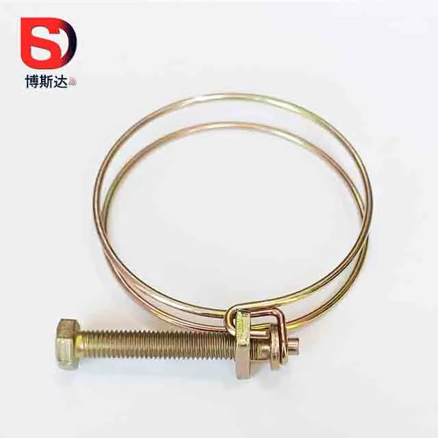 stainless steel round clips double wire hose clamps