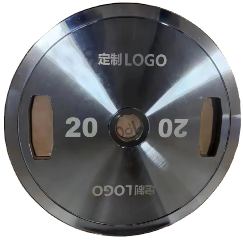 Fitness Equipment Two-Hole Powerlifting Bumper Plate Discs Calibrated Weight Plates for Strength Training