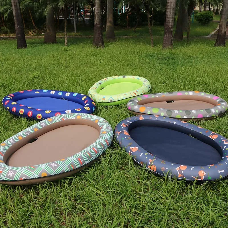 Inflatable Pet Dog Floating Row Beach Toy for Dog Cat Swimming Tool Foldable Swimming Pool Floating Row Bed Water Toy for Dogs