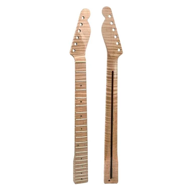 Wholesale TL electric guitar neck replacement Nature 21 Fret Tiger flame maple guitar neck