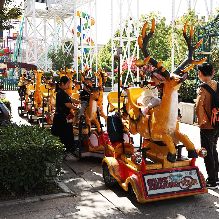 Zhuoyuan New Shopping Mall Customized Amusement Park Rides Electric Trackless Train for children