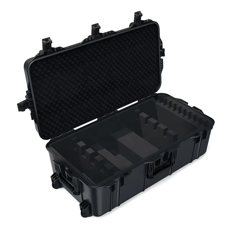 7050 Custom Toy air-soft Gun Battery Case Plastic Waterproof Long Gun Hard Case 4 Gun Storage Case