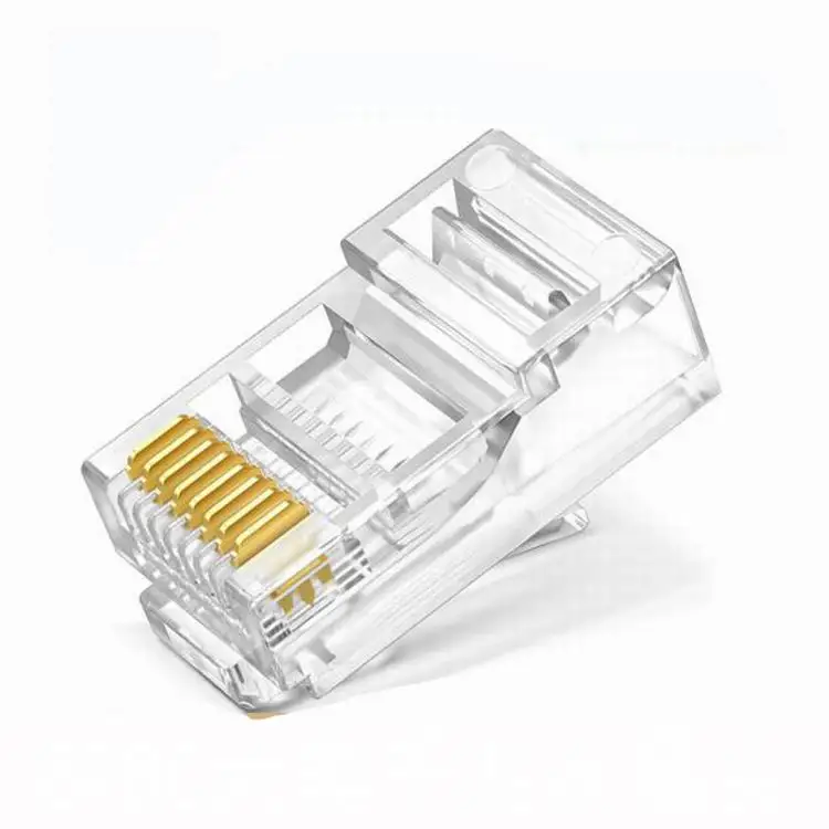Hot sale Gold Plating Cat6 8p8c Rj 45 Unshielded Pc Material Cat 6  Male Connector