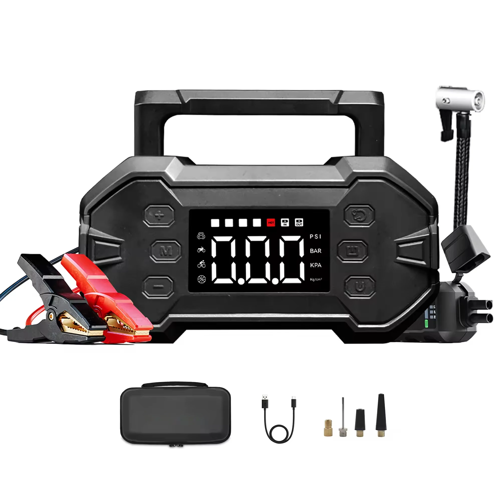 OEM Jump Starter Car Battery Booster 3000A Peak Current Auto Emergency Tools with LED Smart Light Vehicle Starting Device