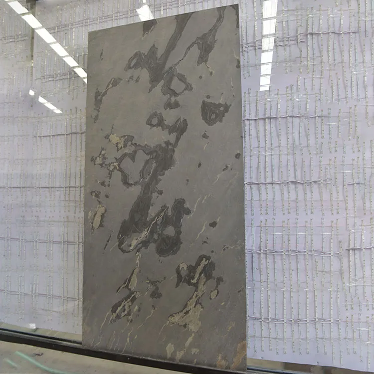 Stonemarkt Natural  slate stone 2 mm thin flexible veneer sheets stone panel kitchen top interior wall decoration