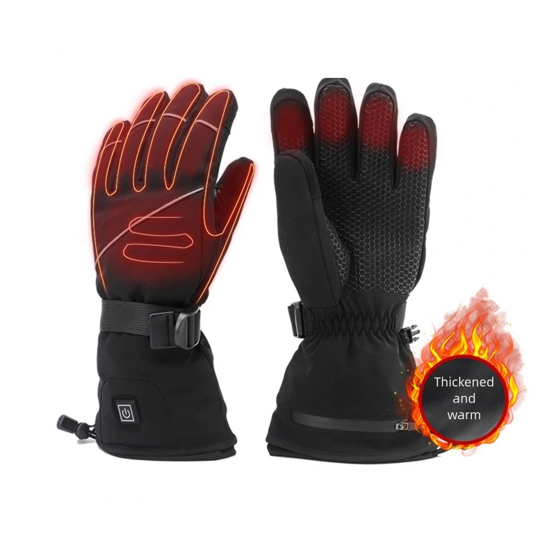 Winter Riding Skiing Skating Hiking Other Outdoor Sports Waterproof Windproof Gloves Touchscreen Heating Gloves