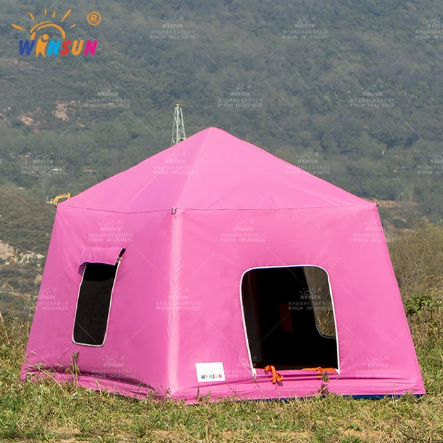 Custom Manufacturing Outdoor Air Beam Pole Support Tent Inflatable Air Tube Frame Camping Tent with Over-Pressure release Valve