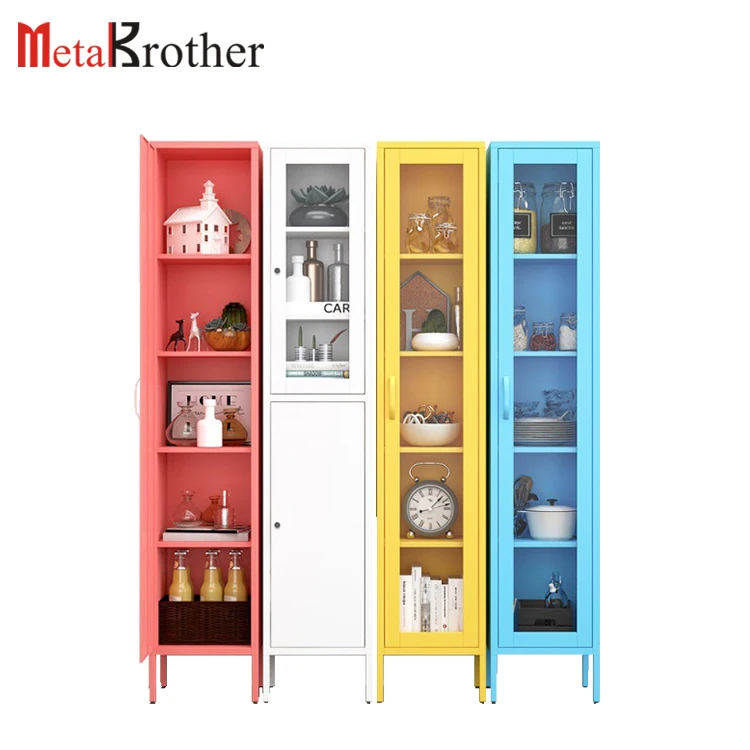 School Library Steel Storage Cabinets Metal Book Cabinet Steel Glass Door Storage Cabinet