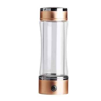 Portable travel hydrogen rich generator water ionizer bottle high boron silicon double cup platinum titanium alloy water cup