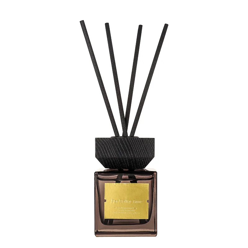 Luxury Home Fragrance Reed Diffuser New Arrival Reed Diffuser Black Wood Lid 100Ml Natural Stick Reed Diffuser For Gift