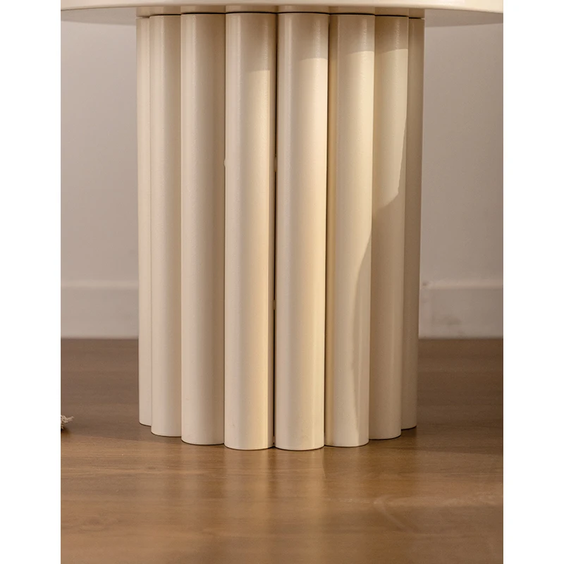 Designer Home Furniture Simple Modern Nordic Living Room Round White Wooden Coffee Side Table