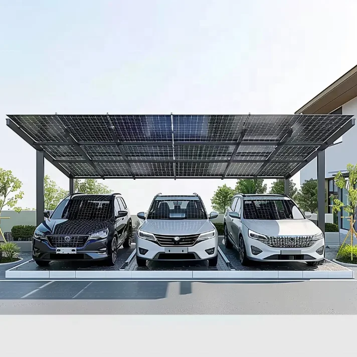 Sunpal Solar Panel Rail Carport Outdoor Waterproof Carport Arched Roof Car Shelter