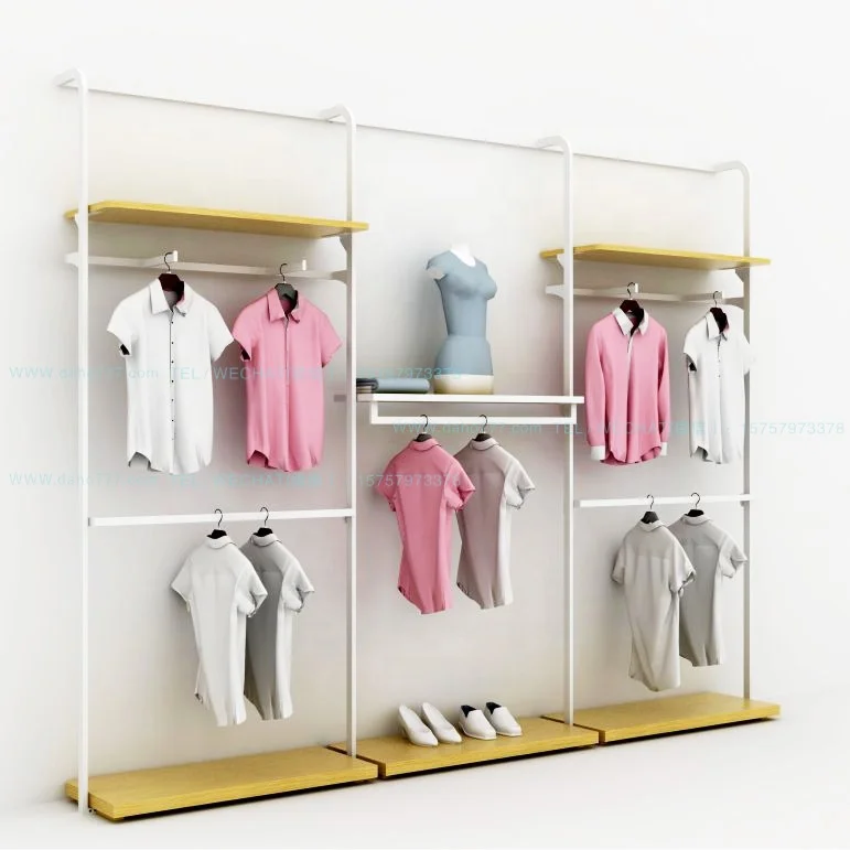 Customized gondola shelf adjustable supermarket clothing showcase display rack