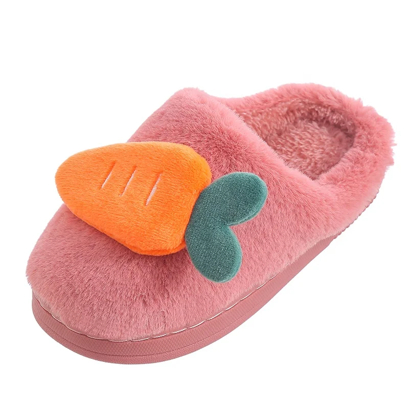 Autumn And Winter Parent-Child Cute Little Virgin Baby Home Non-Slip Outer Wear Soft-Soled Platform Slippers Women