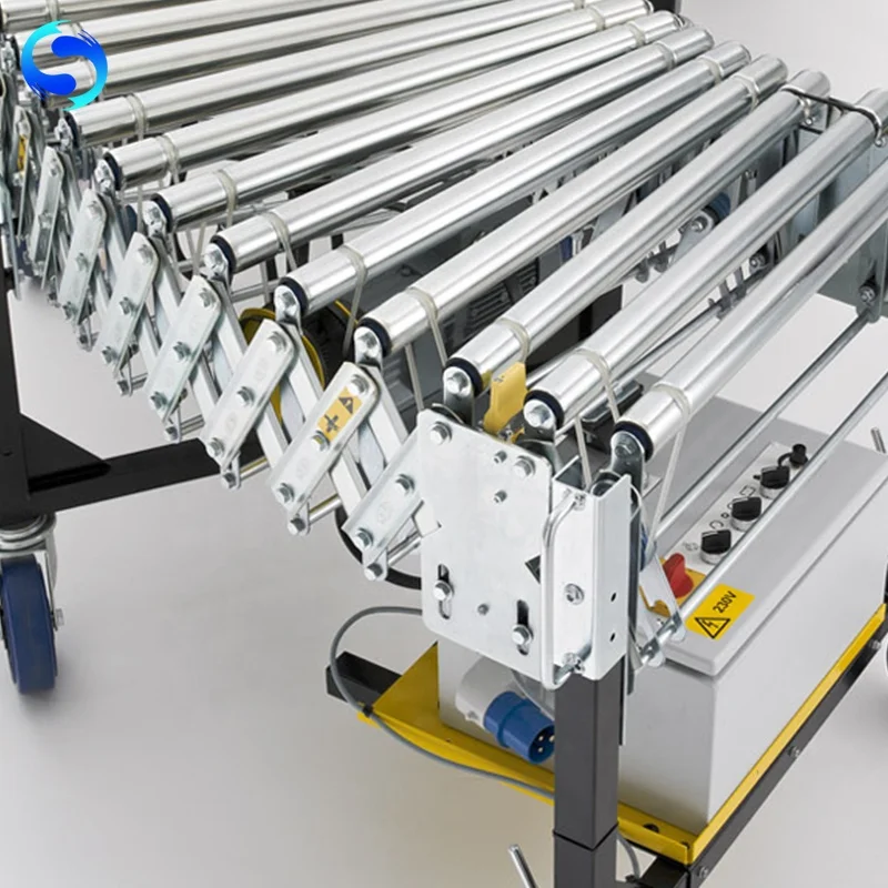 Factory Customized Motor Driven Chain  Extender Steel Roller Conveyor