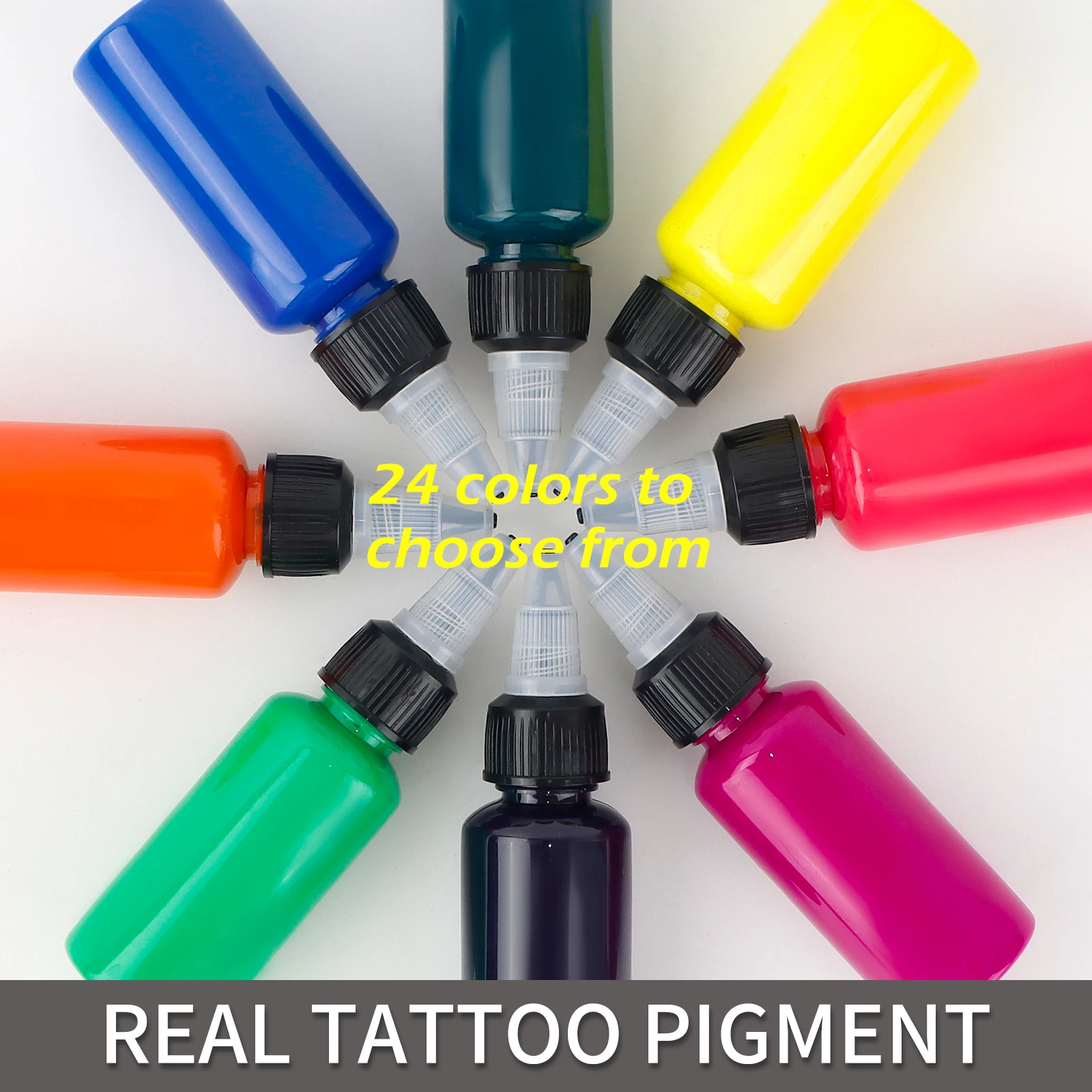 OEM Professional Organic Tattoo Ink Pigment Long-Lasting Original Liquid Waterproof Makeup Body Art Permanent Tattoo Color