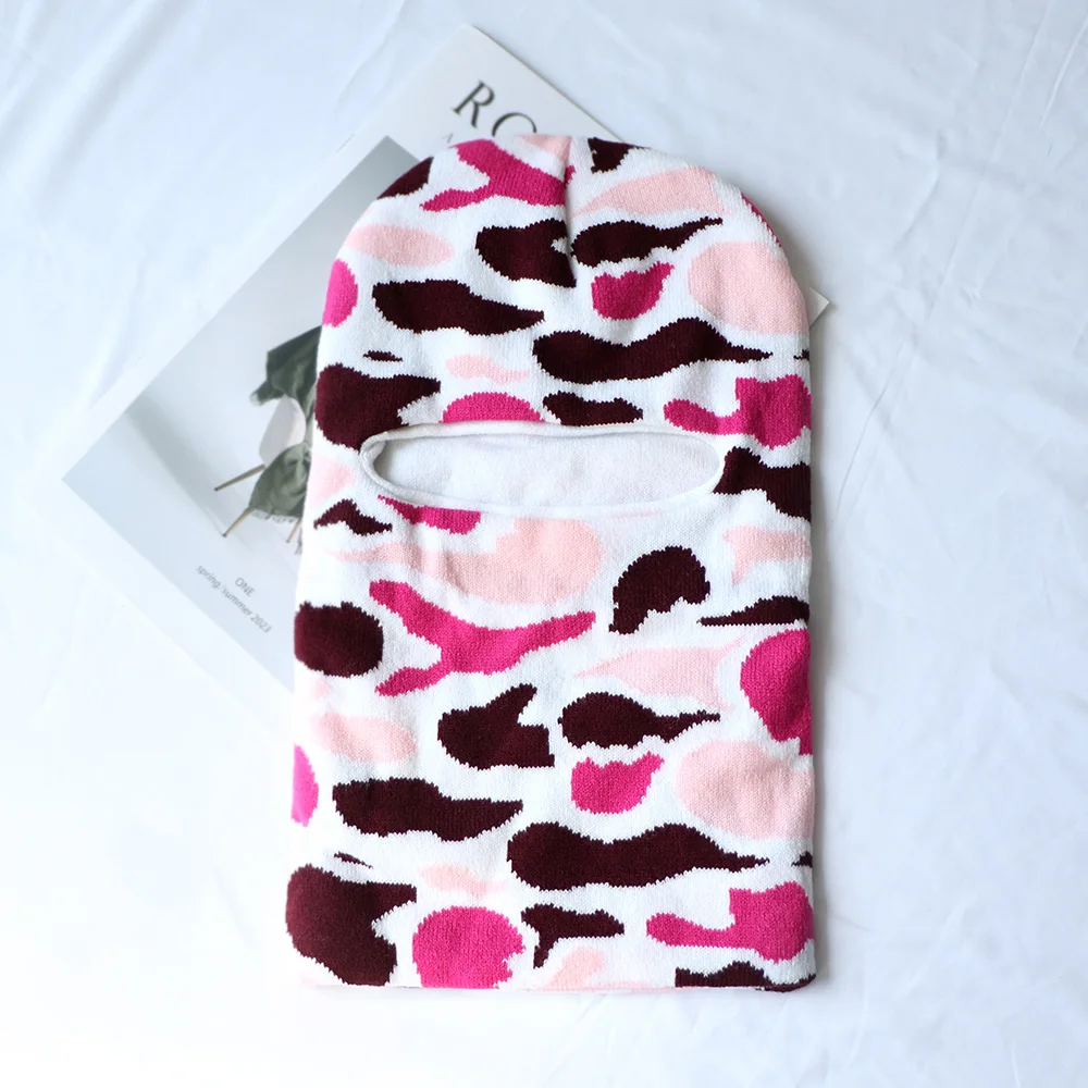 Hengxing Manufacturer bulk custom winter two tone one hole women full face ski mask wholesale