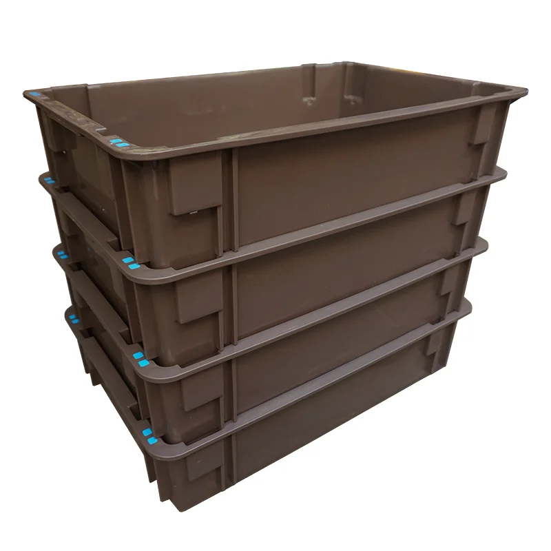 28L Solid Plastic Crate Stackable Crate For Bread