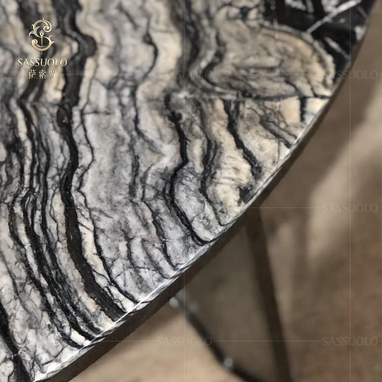 SASSUOLO Italian oval marble coffee table luxury centre table post-modern corner table designs