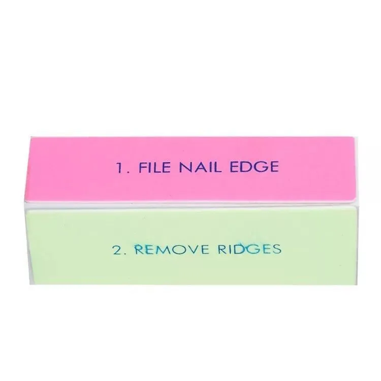 EXW private label 4 боковые акриловые буферные губки для ногтей