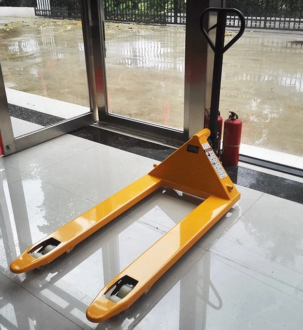 VISION  Wholesale adjustable fork Retail Manual Forklift Hydraulic Jack Paper Roll Pallet Truck Price Paper Cart Trolley