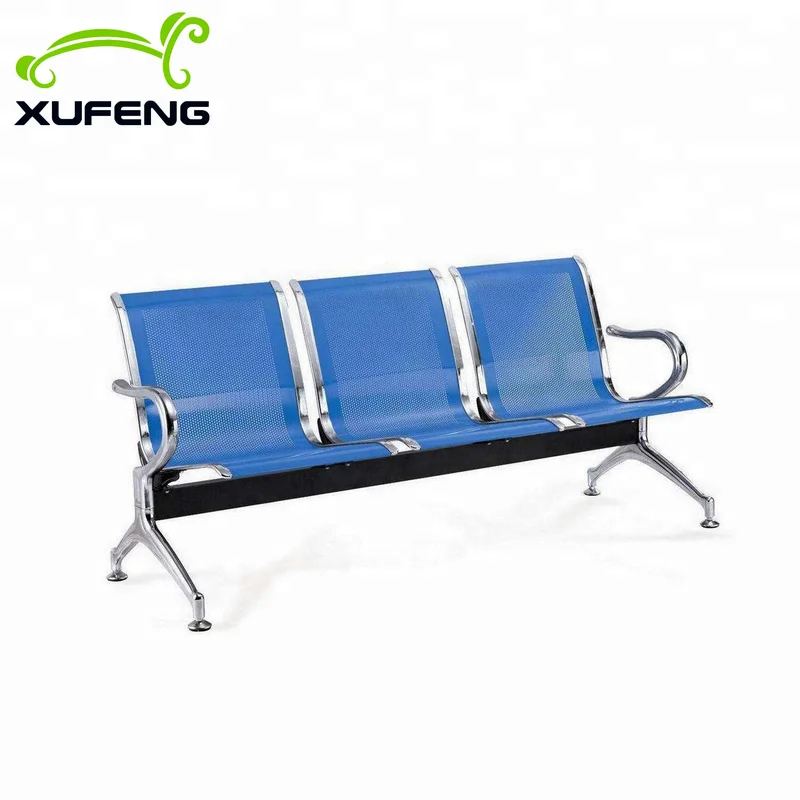 XF231 Chrome frame 3-seater hospital waiting room airport chair