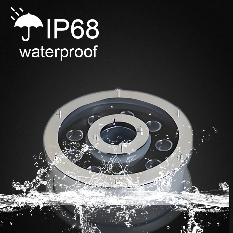 Outdoor RGB swimming pool IP68 landscape stainless steel DC24V LED underwater fountain light embedded fountain landscape light