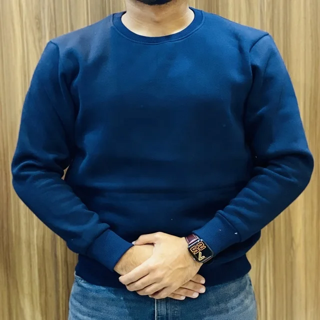 
100% Cotton Fleece PLAIN Fancy SWEATSHIRT (WARM) FOR MEN IN HEAVY GSM WITH PROPER FINISHING 