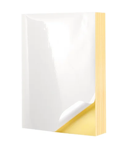 Mirror Coated Sticker Paper Slit Back with Yellow Liner
