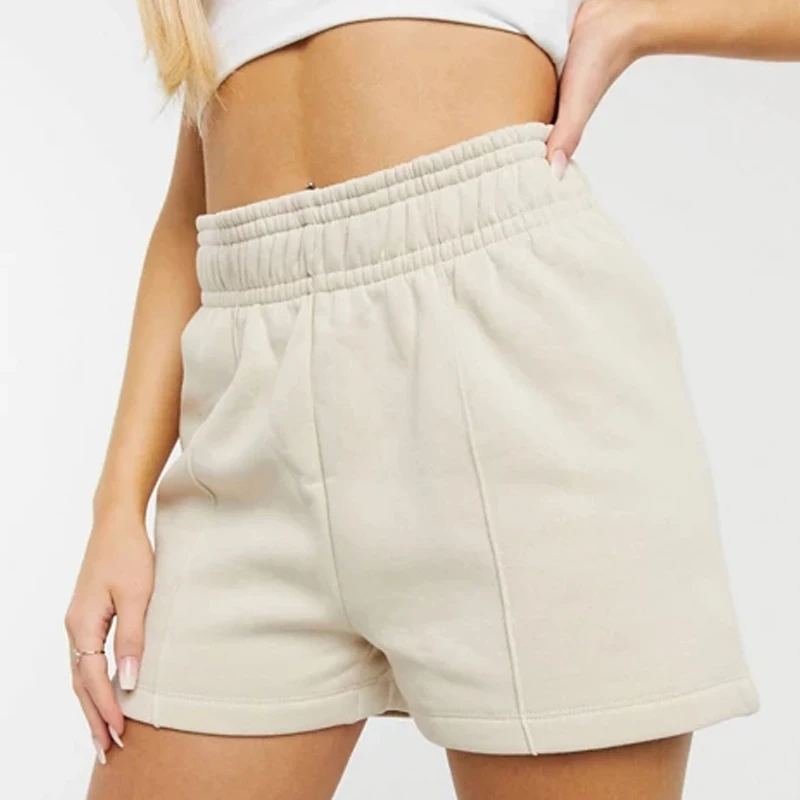 Customized Logo Printing Sweat Pants Shorts Wholesale Heavy Cotton Shorts For Women