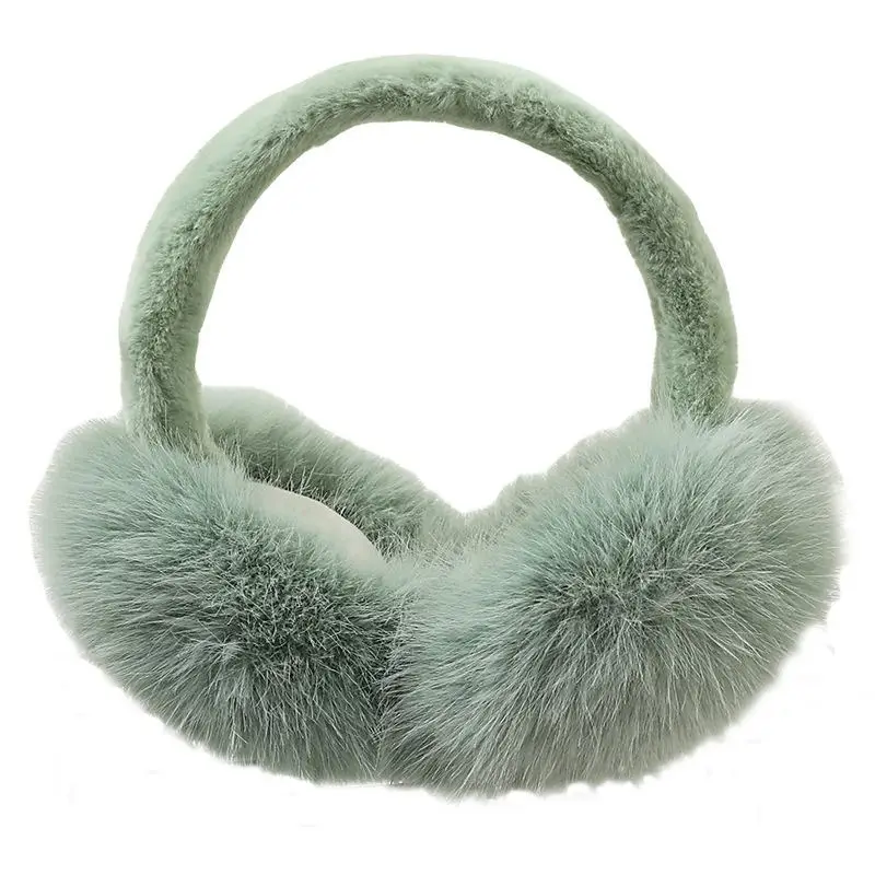 Girls Furry Soft Winter Outdoors Warm Fur Plush Foldable Earmuffs For Children Adult Women Cute Warmer Ear Muffs