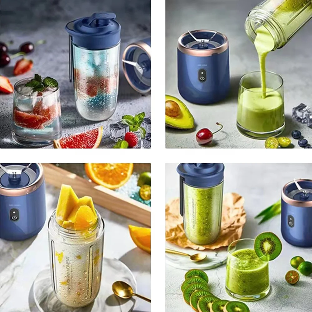 Factory Custom Handheld Usb Personal Mini Juicer Cup Portable Juicer Blender for Travel Water Bottles With Single or Double Cups