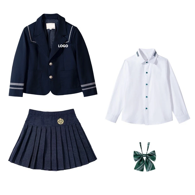 Wholesale Custom Logo Beautiful Primary Kids 100% Cotton kindergarten School Uniform Designs Boys and Girls High School Uniforms