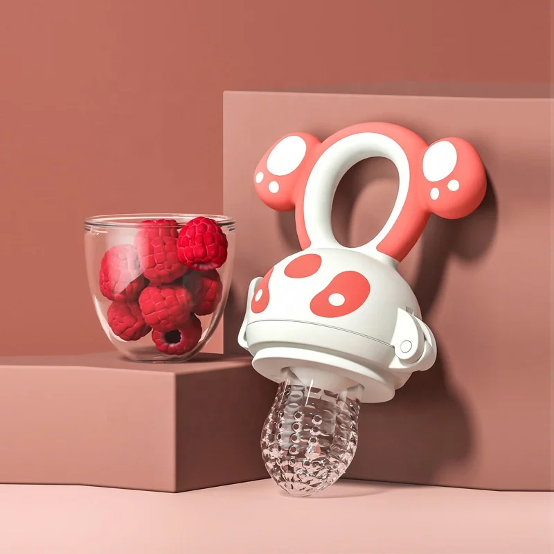 Customize Baby Pacifier With Cover BPA Free Fruit Feeder Pacifier Feeding Bottle Luxury Pacifier Clip Infant Fruit Teething Toy