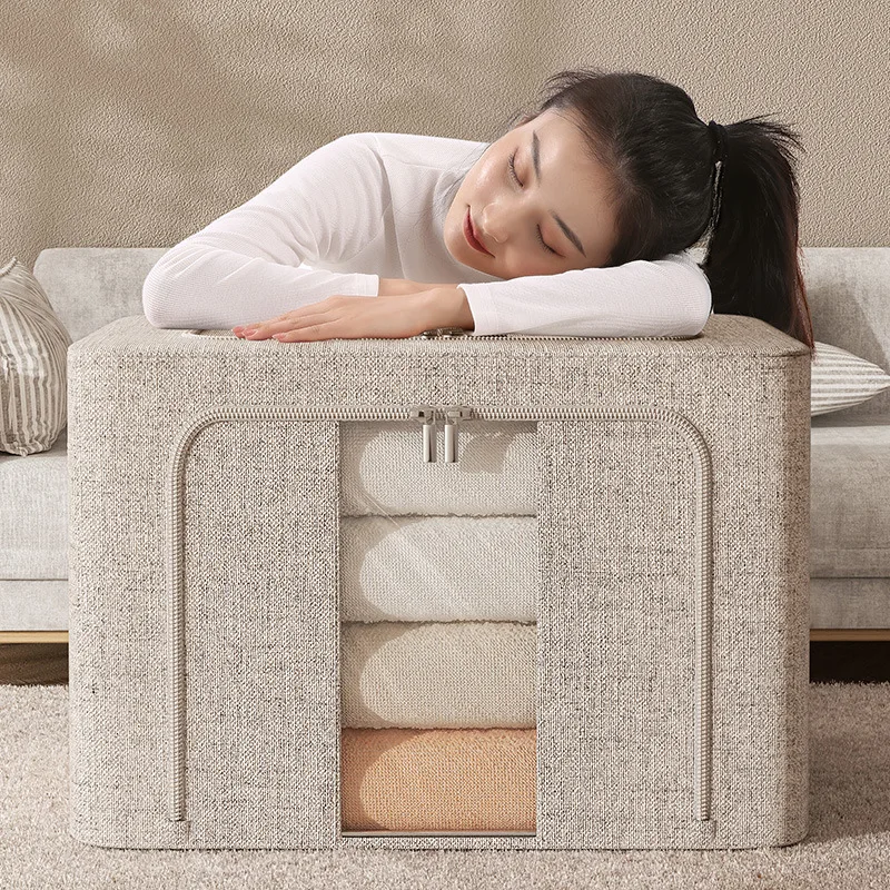 Large Foldable Closet Storage  Canvas Underbed Multipurpose Fabric Bed Sheet Organizer Clothes Storage Bags For Bedding