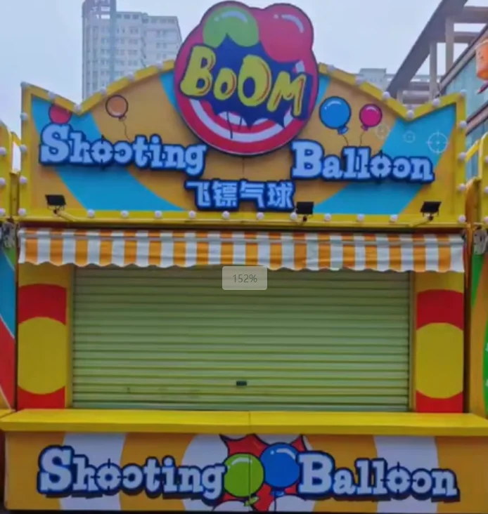 Tolefun Europe And America Funfair Luxury Custom Outdoor Led Marquee Letters Striped Booth External Carnival Games For Adults