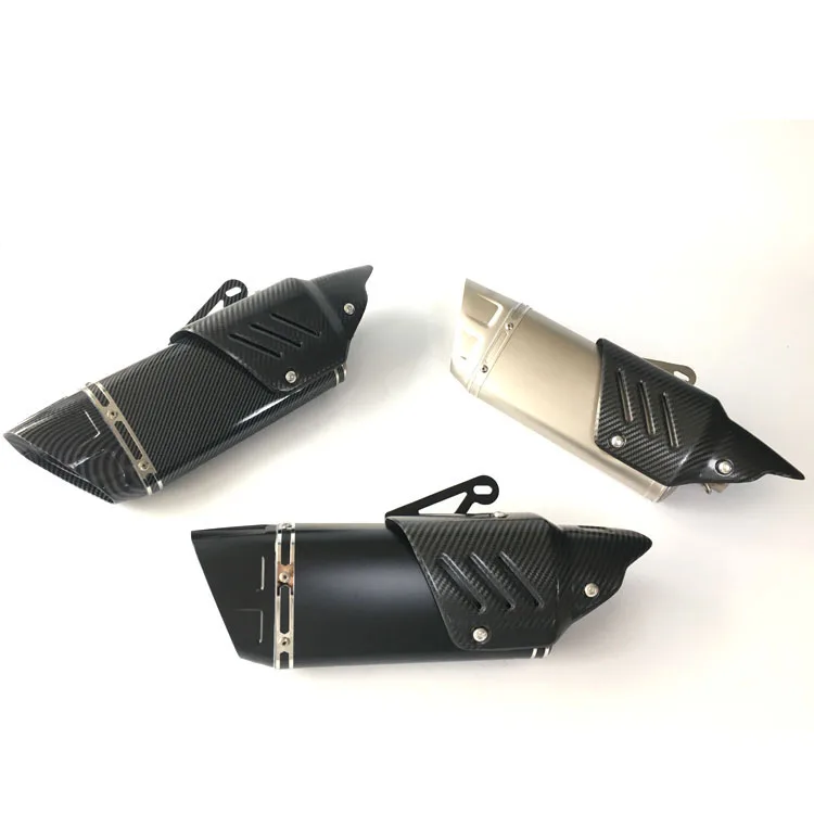 Top sale R1M exhaust muffler for Yamaha R1 MT10 R1 M 51mm inlet motorcycle exhaust silence with carbon fiber heat shield