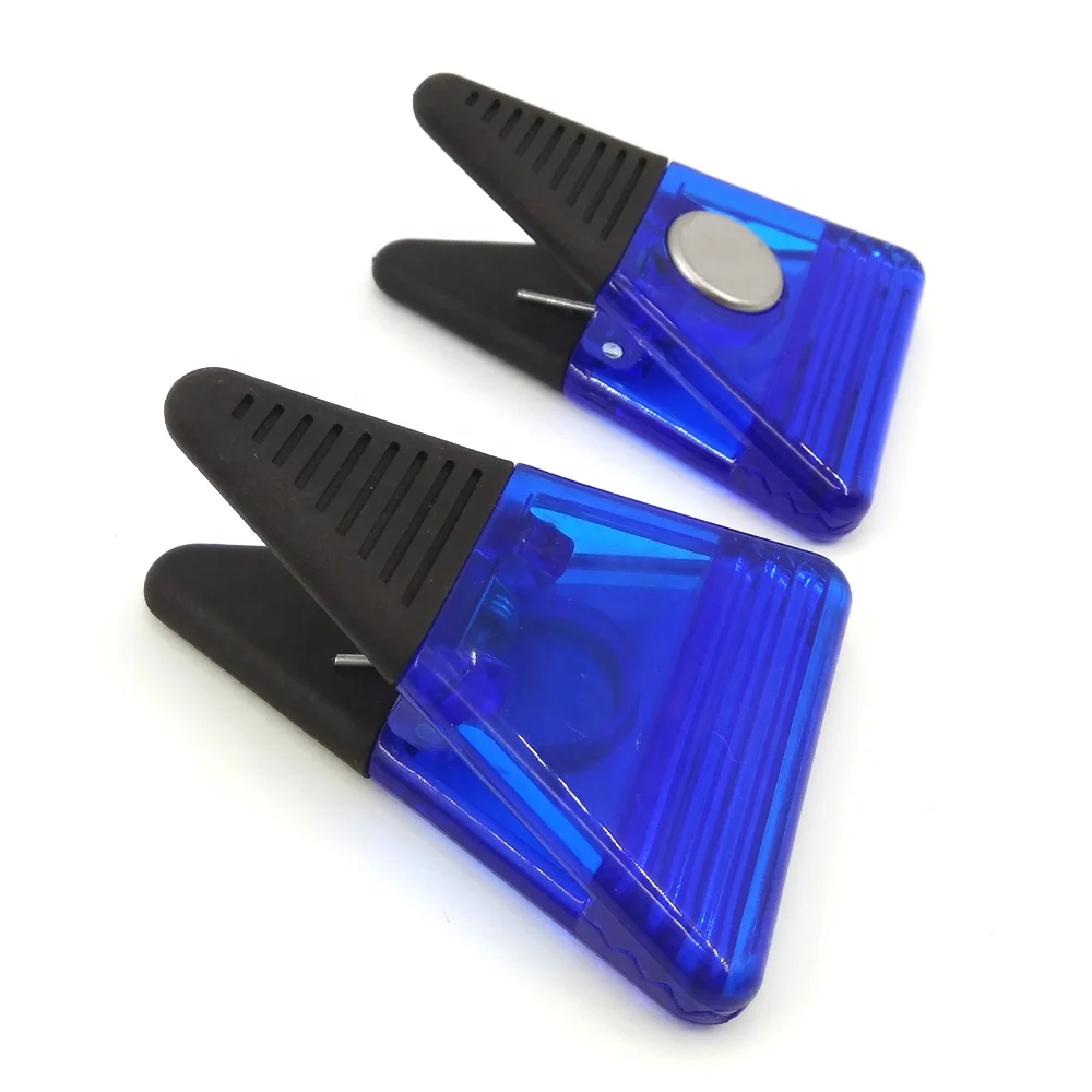 plastic triangle fridge magnet paper clip